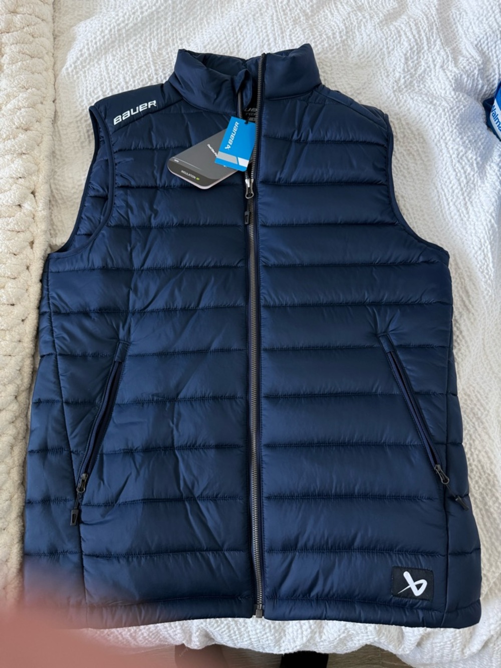 Bauer Quilted Navy Puffer Vest